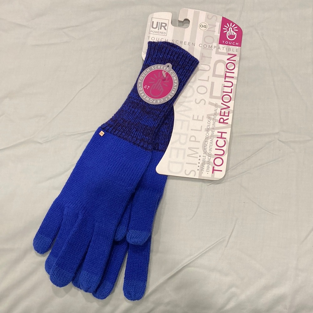 Blue and Black Winter Gloves for Cold Weather